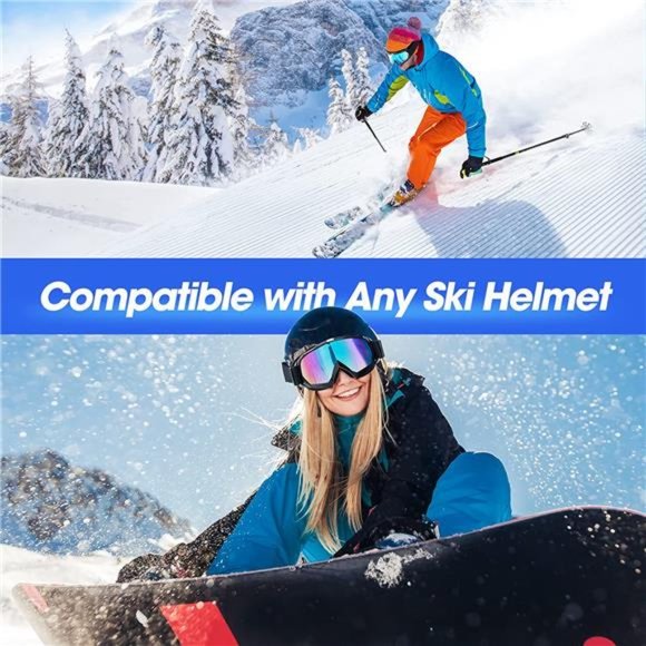 MAMBAOUT Adult Snow Ski Goggles, Snowboard Goggles for Youth, Teens, Men & Women - Picture 6 of 6